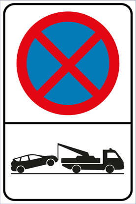 Afbeeldingen van Stopverbodbord Stopverbod wegsleepregeling