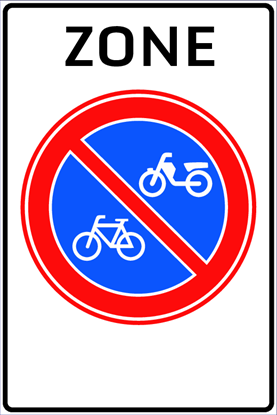 Afbeeldingen van Parkeerverbod E03-ZB Zone verbod fietsen en bromfietsen te plaatsen 40x60
