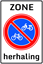 Afbeeldingen van Parkeerverbod E03-ZH Herhaling zone verbod fietsen en bromfietsen te plaatsen 40x60