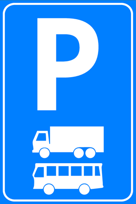 Afbeeldingen van Parkeergelegenheid E08-2 Vrachtwagens en bussen 40x60