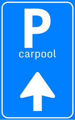 Afbeeldingen van Parkeergelegenheid BW101-B + SP05B Carpool'ers Volg pijl 25x40