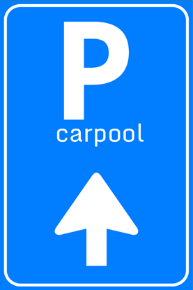 Afbeeldingen van Parkeergelegenheid BW101-B + SP05B Carpool'ers Volg pijl 40x60