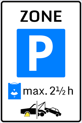 Afbeeldingen van Parkeergelegenheid E10-ZBKS  Parkeerschijfzone (max. 2½ h) 40x60