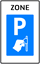 Afbeeldingen van Betaald Parkeren E101-ZB Zone (muntgeld) 25x40