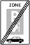 Afbeeldingen van Betaald Parkeren E101-ZEK Einde zone; wielklem (muntgeld) 40x60