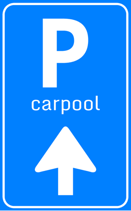 Afbeeldingen van Parkeergelegenheid BW101-B + SP06 Carpool Pijl 25x40